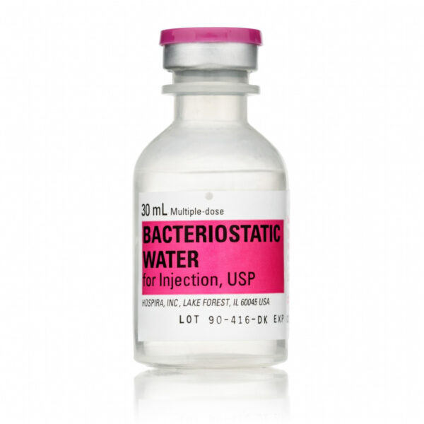 Hospira Bacteriostatic Water USP, 30 mL multiple-dose vial with pink flip-top cap
